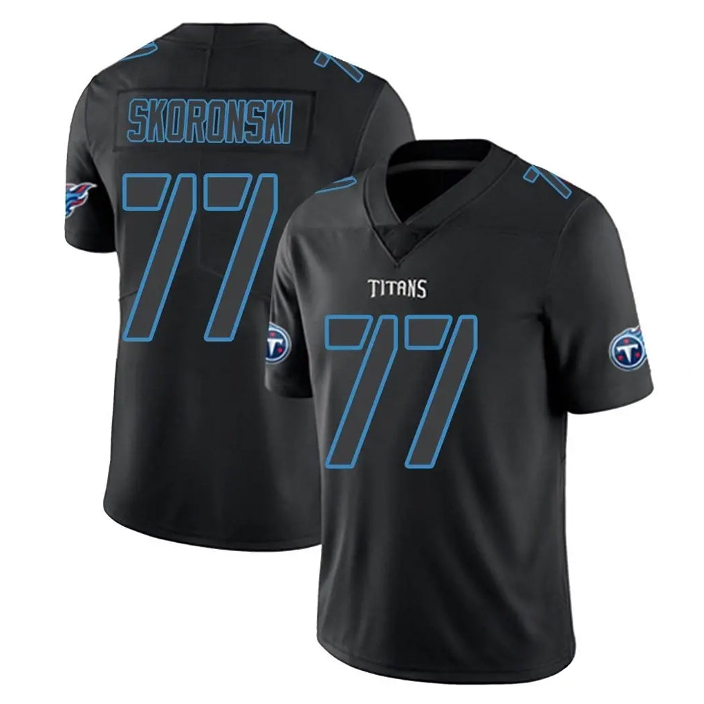 Tlead T.Titans #77 Peter Skoronski Player Black Impact Limited Home Game Stitched Jerseys