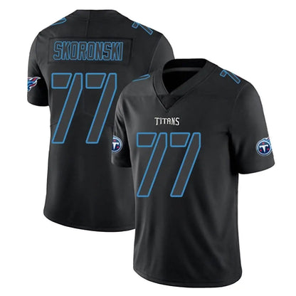 Tlead T.Titans #77 Peter Skoronski Player Black Impact Limited Home Game Stitched Jerseys