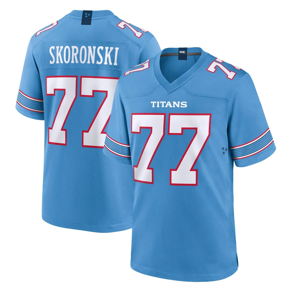 Tlead T.Titans #77 Peter Skoronski Player Light Blue 2026 Game Home Stitched Jerseys