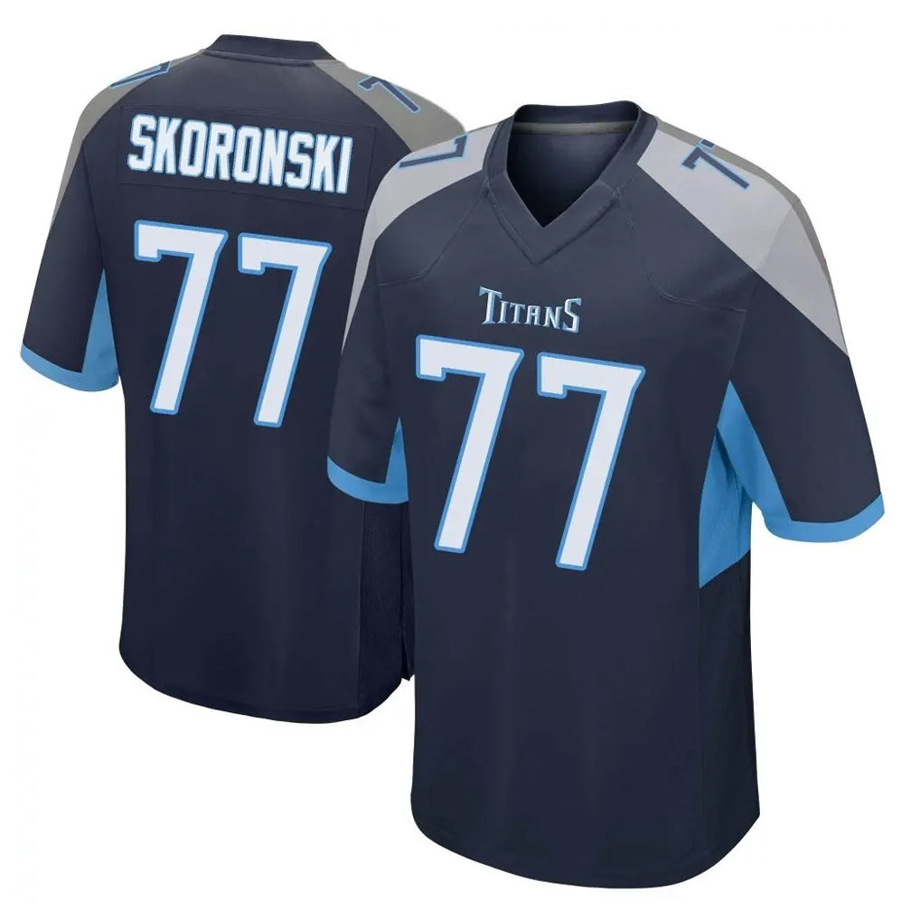Tlead T.Titans #77 Peter Skoronski Player Navy Home Game Stitched Jerseys