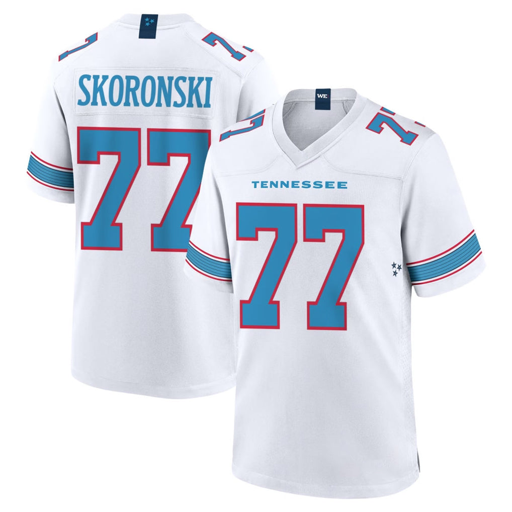 Tlead T.Titans #77 Peter Skoronski Player White 2026 Game Home Stitched Jerseys
