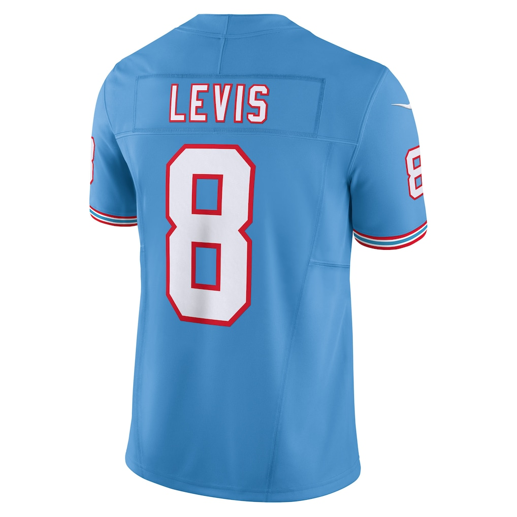 Tlead T.Titans #8 Will Levis Nike Light Blue Alternate Oilers Throwback Vapor F.U.S.E. Limited Stitched Puhic Jersey