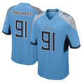 Tlead T.Titans #91 John Franklin-Myers Player Light Blue Home Game Stitched Jerseys