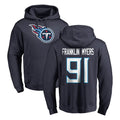 Tlead T.Titans #91 John Franklin-Myers Player Navy Logo Pullover Hoodies Home Game Stitched Jerseys