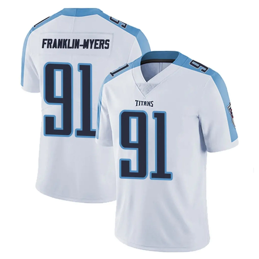 Tlead T.Titans #91 John Franklin-Myers Player White Limited Vapor Untouchable Home Game Stitched Jerseys