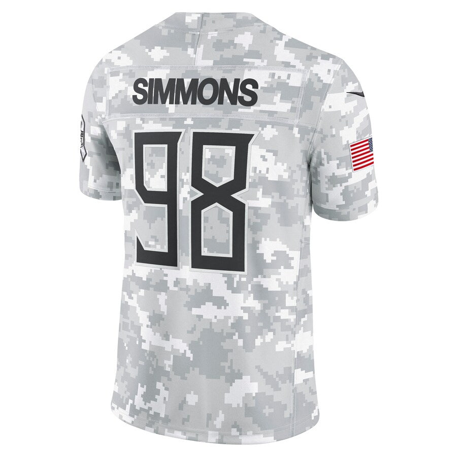 Tlead T.Titans #98 Jeffery Simmons Player Arctic Camo Salute To Service Limited Stitched Jerseys