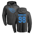 Tlead T.Titans #98 Jeffery Simmons Player Ash One Color Pullover Hoodies Home Game Stitched Jerseys