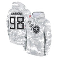 Tlead T.Titans #98 Jeffery Simmons Player Camo Arctic Salute to Service Pullover Hoodies Home Game Stitched Jerseys