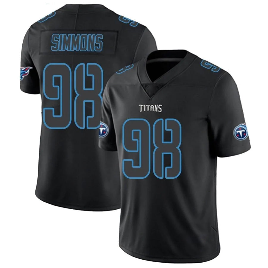 Tlead T.Titans #98 Jeffery Simmons Player Elite Light Blue Vapor Untouchable Stitched Jerseys
