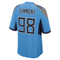 Tlead T.Titans #98 Jeffery Simmons Player Light Blue Home Game Stitched Jerseys