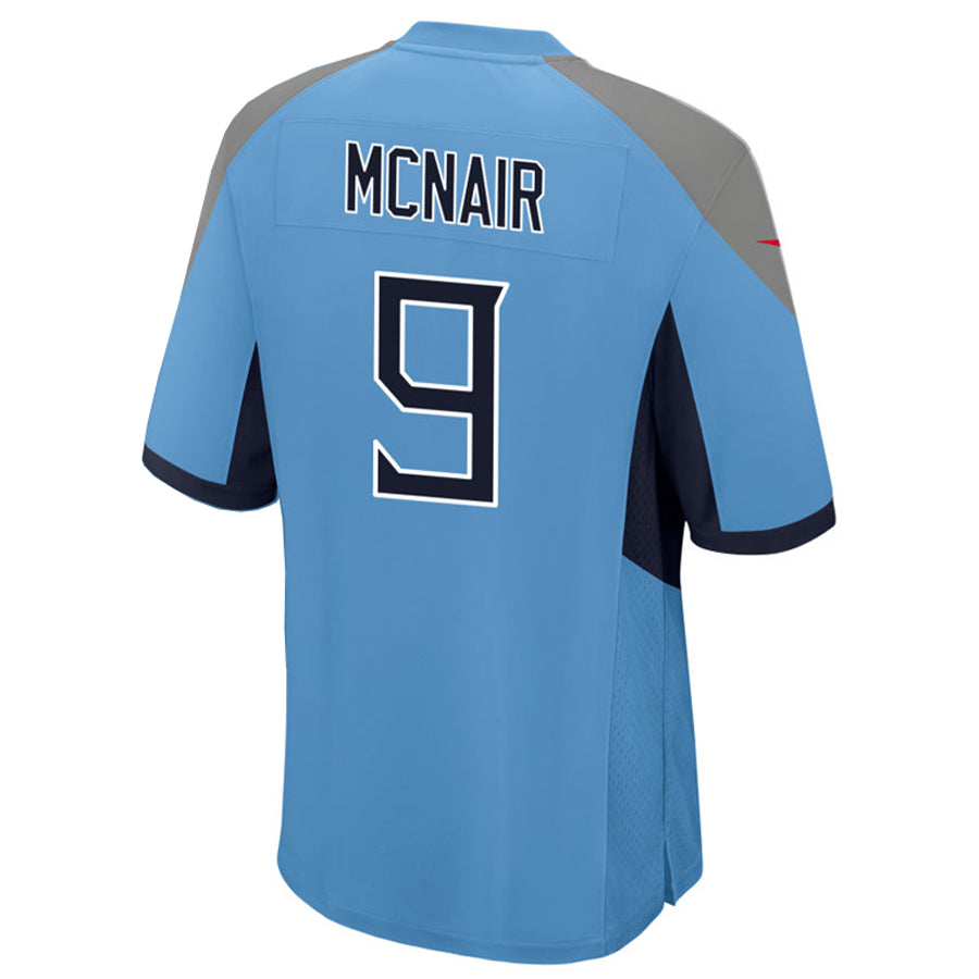 Tlead T.Titans #9 Steve McNair Player Light Blue Home Game Stitched Jerseys