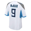Tlead T.Titans #9 Steve McNair Player White Home Game Stitched Jerseys