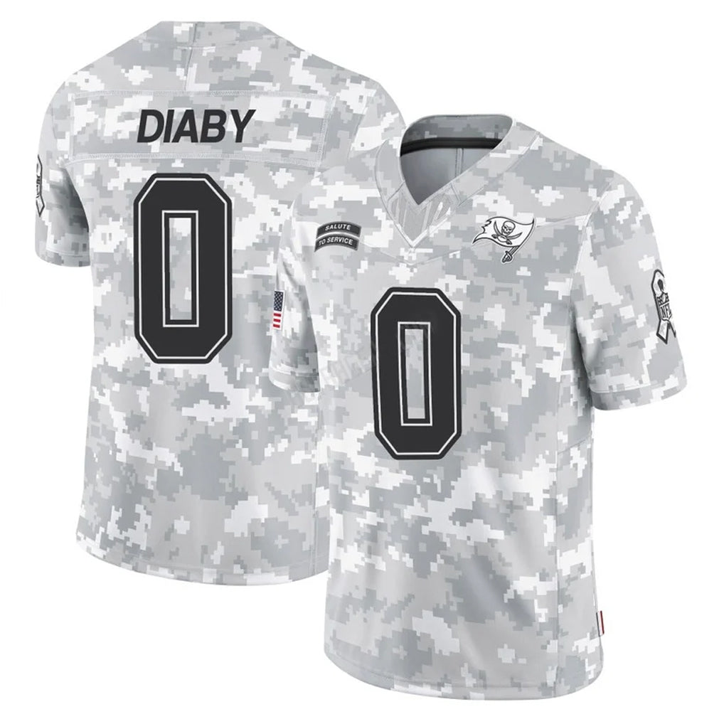 Tlead TB.Buccaneers #0 Yaya Diaby Player Arctic Camo Limited Salute To Service Home Game Stitched Jerseys