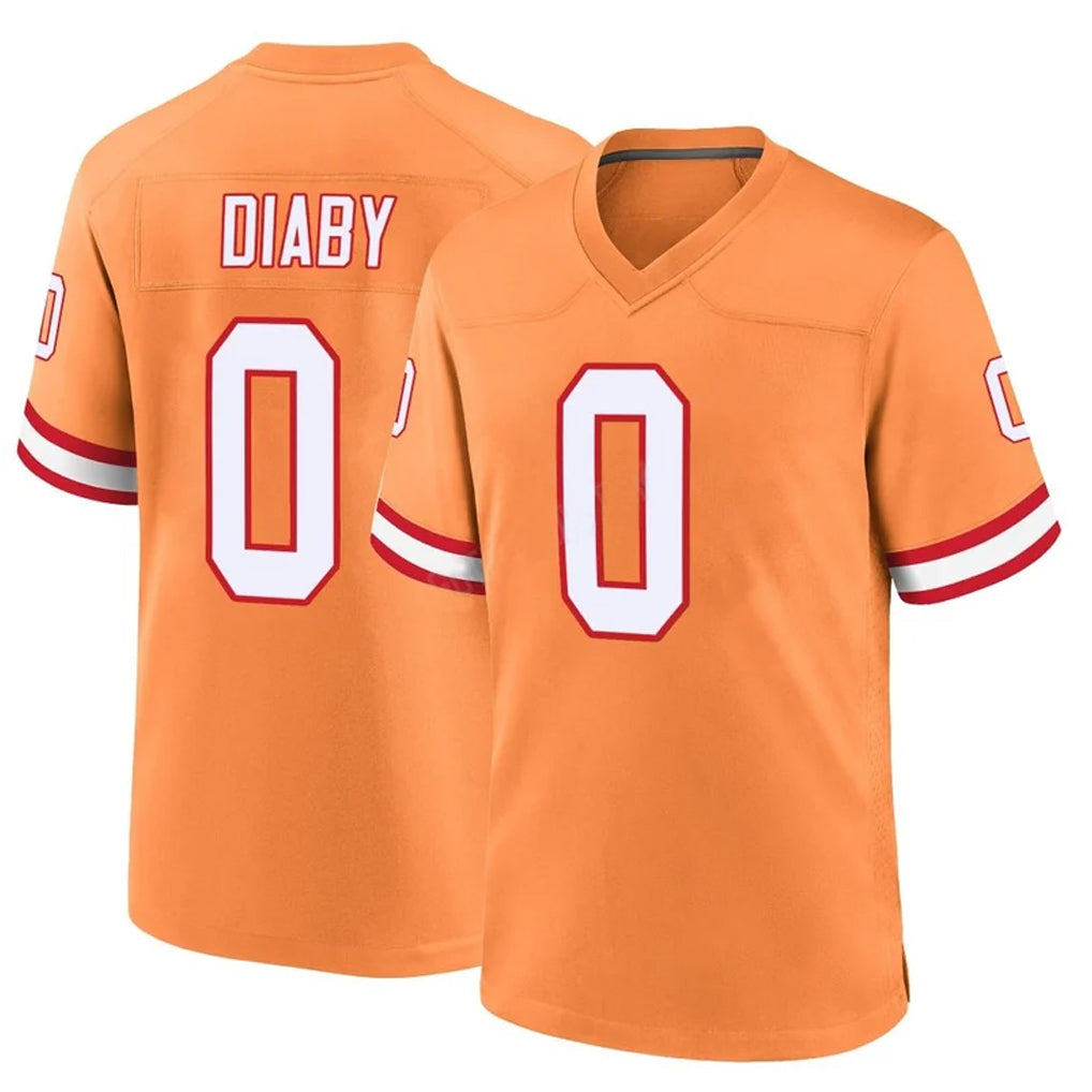 Tlead TB.Buccaneers #0 Yaya Diaby Player Orange Throwback Home Game Stitched Jerseys