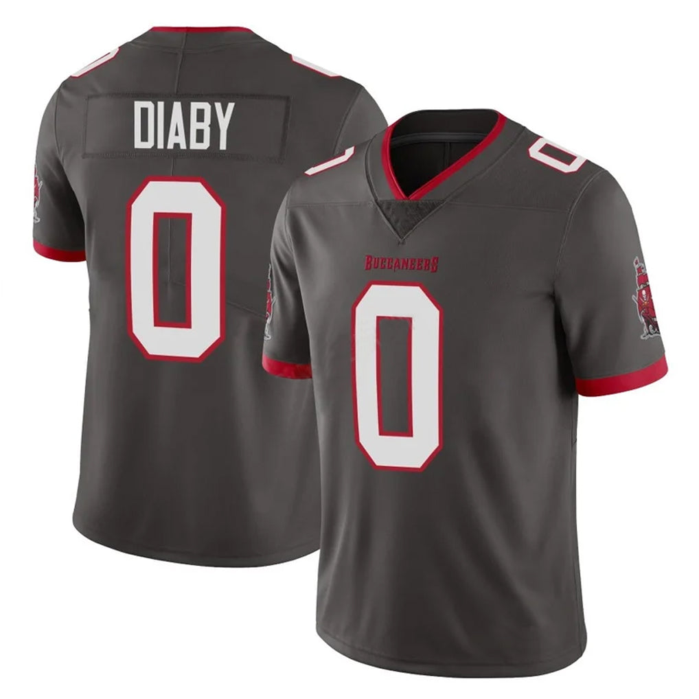 Tlead TB.Buccaneers #0 Yaya Diaby Player Pewter Limited Alternate Vapor Home Game Stitched Jerseys