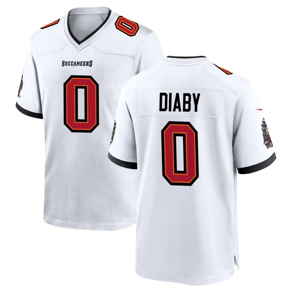 Tlead TB.Buccaneers #0 Yaya Diaby Player White Home Game Stitched Jerseys