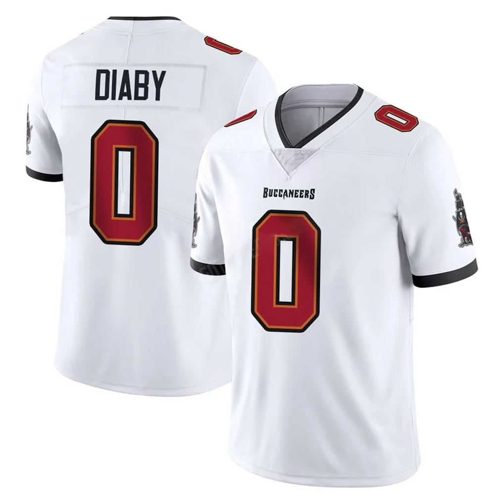 Tlead TB.Buccaneers #0 Yaya Diaby Player White Limited Vapor Untouchable Home Game Stitched Jerseys