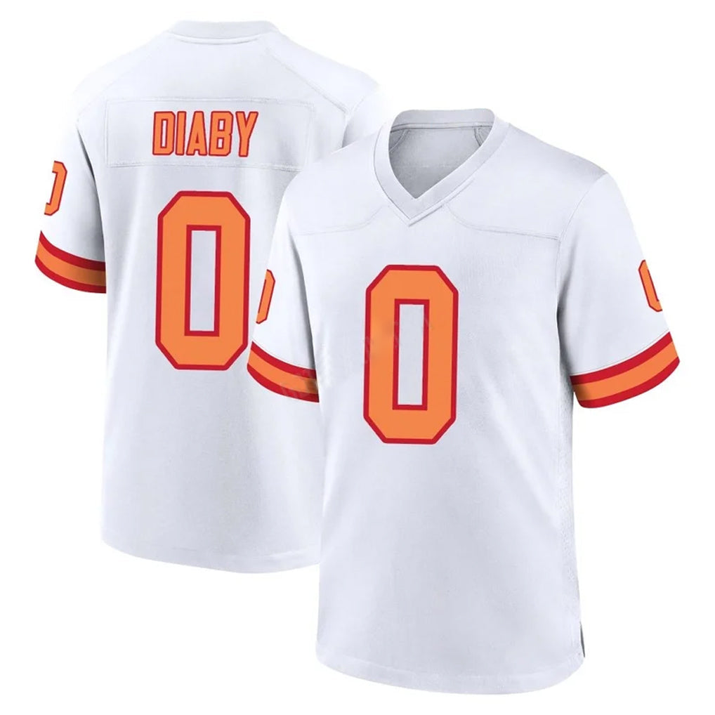 Tlead TB.Buccaneers #0 Yaya Diaby Player White '76 Home Game Stitched Jerseys