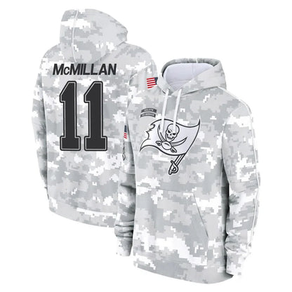 Tlead TB.Buccaneers #11 Jalen McMillan Player Arctic Camo Limited Salute to Service Pullover Hoodies Game Stitched Jerseys
