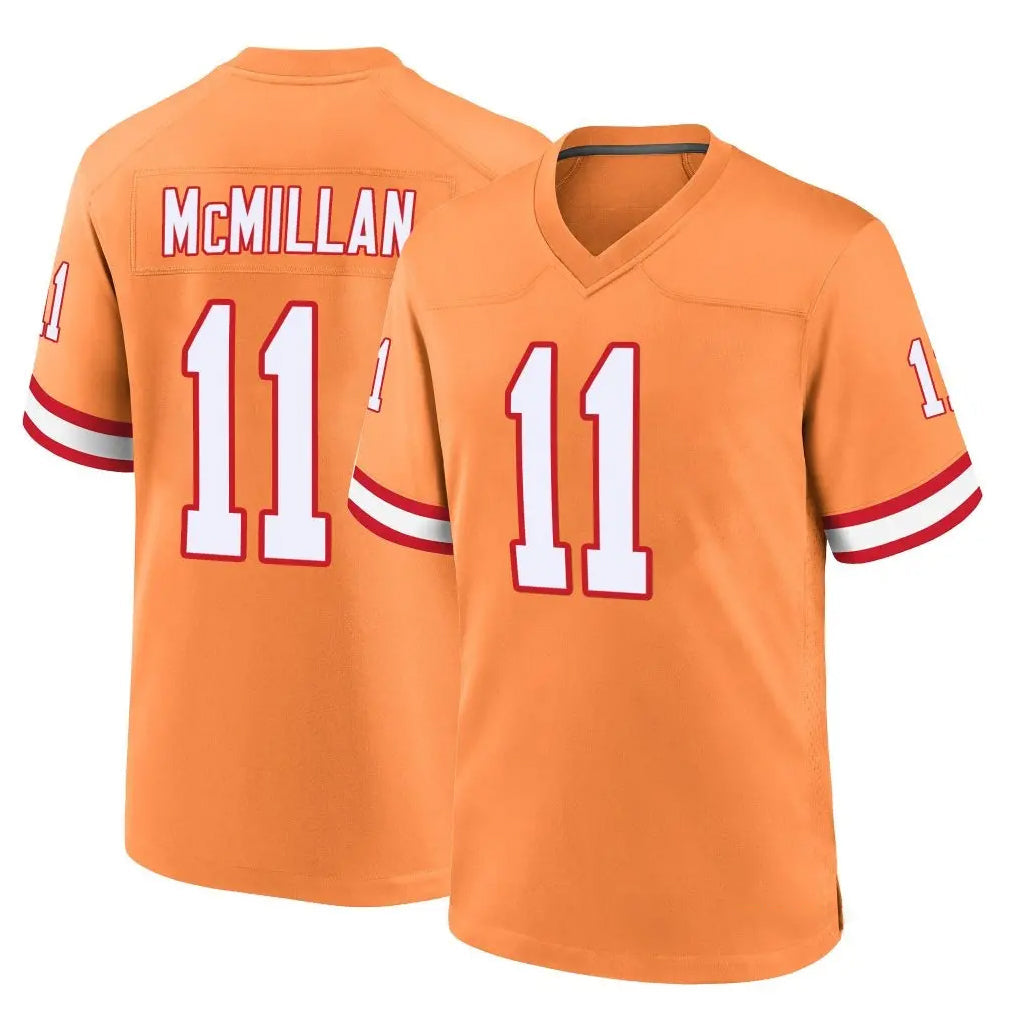 Tlead TB.Buccaneers #11 Jalen McMillan Player Orange Throwback Home Game Stitched Jerseys