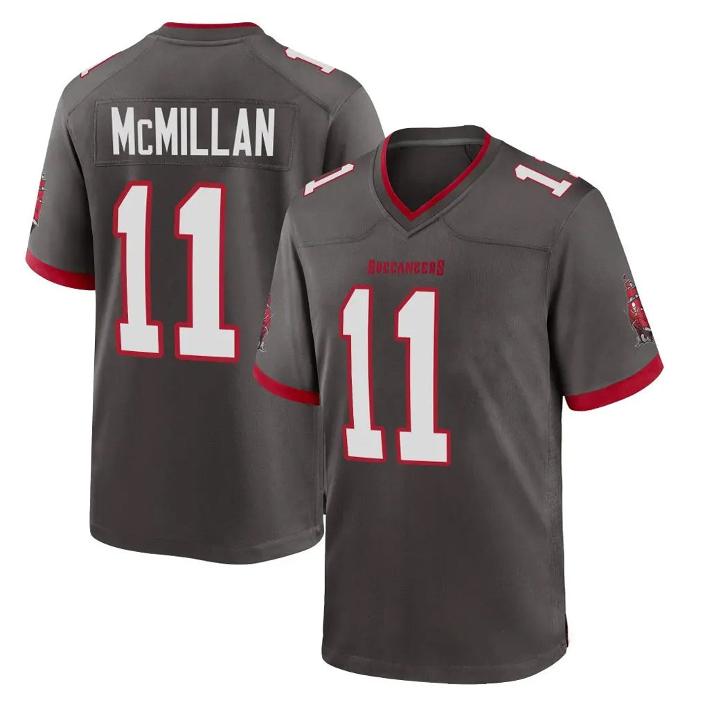 Tlead TB.Buccaneers #11 Jalen McMillan Player Pewter Alternate Home Game Stitched Jerseys