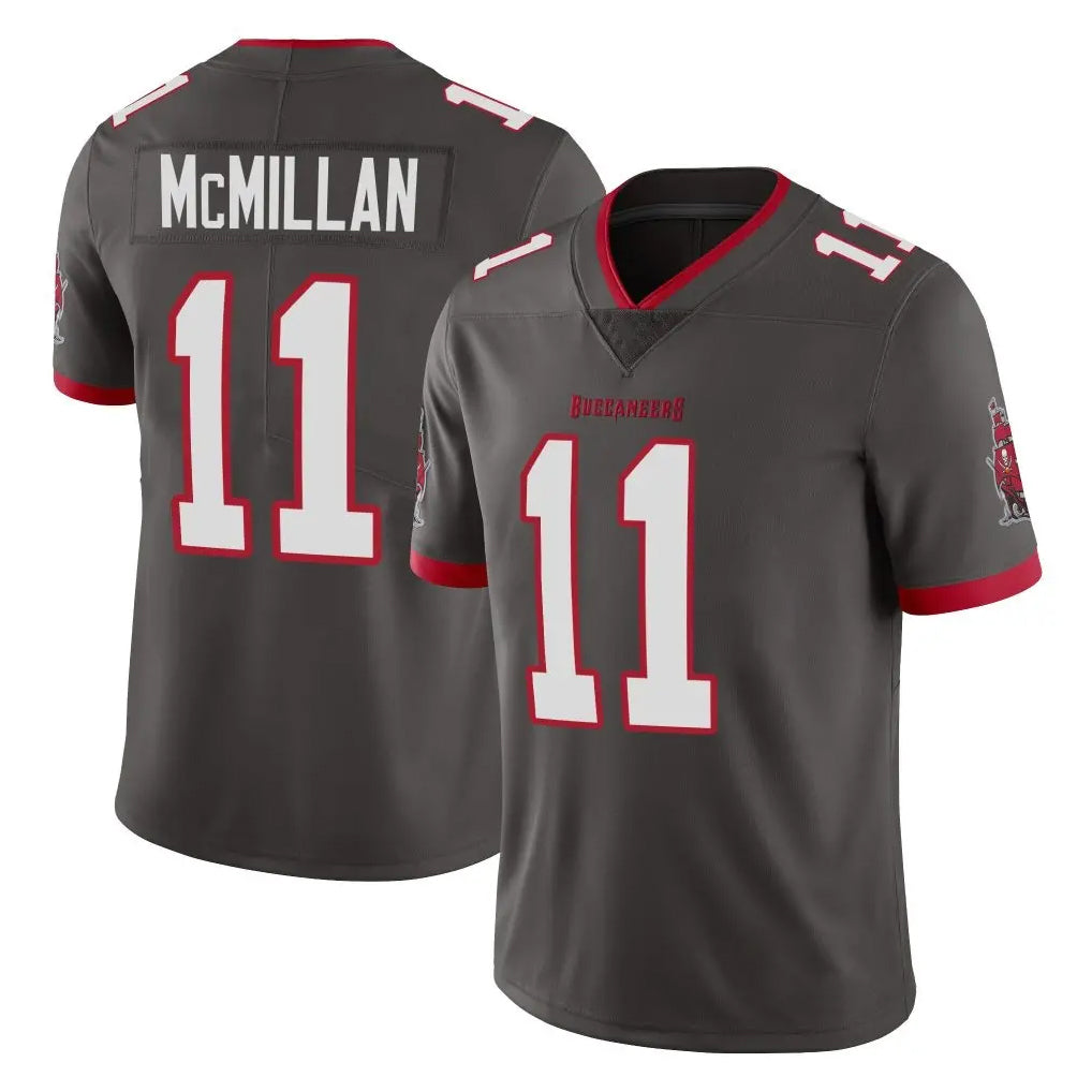 Tlead TB.Buccaneers #11 Jalen McMillan Player Pewter Limited Alternate Vapor Home Game Stitched Jerseys