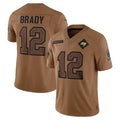 Tlead TB.Buccaneers #12 Tom Brady Player Brown Salute To Service Limited Stitched Jerseys