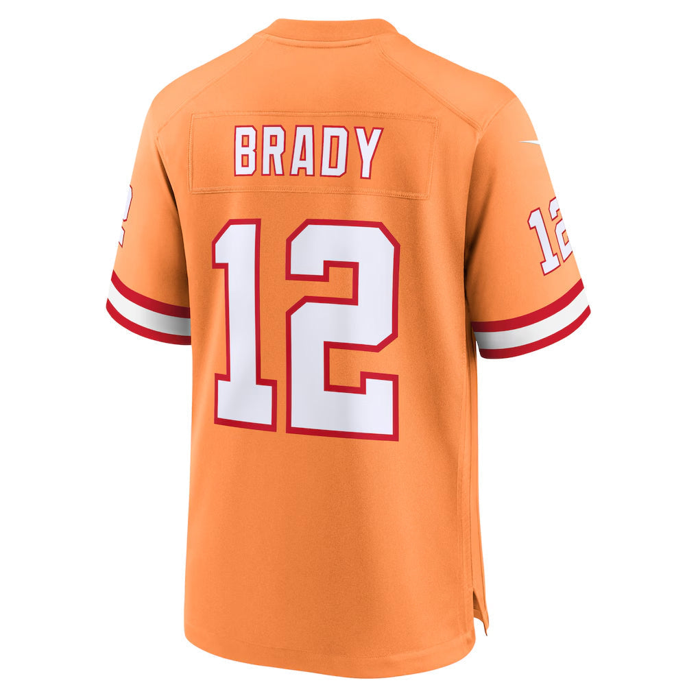 Tlead TB.Buccaneers #12 Tom Brady Player Orange Home Game Stitched Jerseys