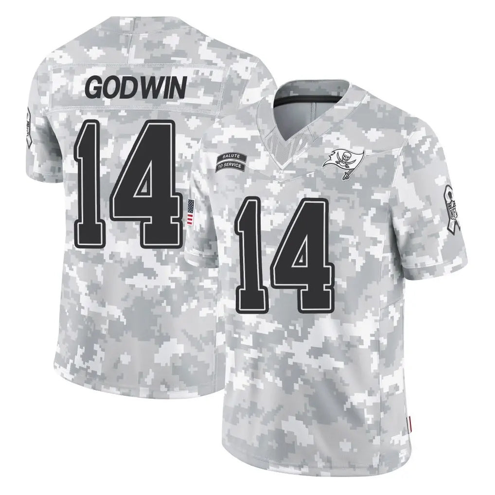 Tlead TB.Buccaneers #14 Chris Godwin Jr. Player Arctic Camo Limited Salute To Service Home Game Stitched Jerseys