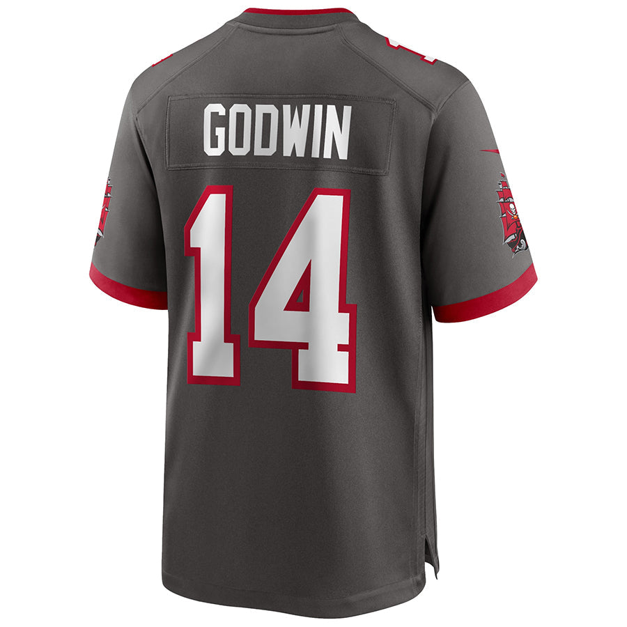 Tlead TB.Buccaneers #14 Chris Godwin Jr. Player Deep Pewter Home Game Stitched Jerseys