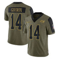 Tlead TB.Buccaneers #14 Chris Godwin Jr. Player Olive Salute To Service Limited Game Stitched Jerseys