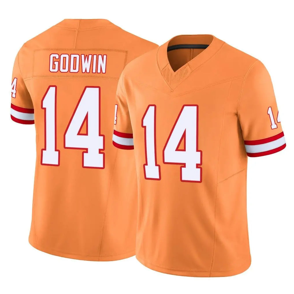 Tlead TB.Buccaneers #14 Chris Godwin Jr. Player Orange Limited Vapor F.U.S.E. Home Game Stitched Jerseys