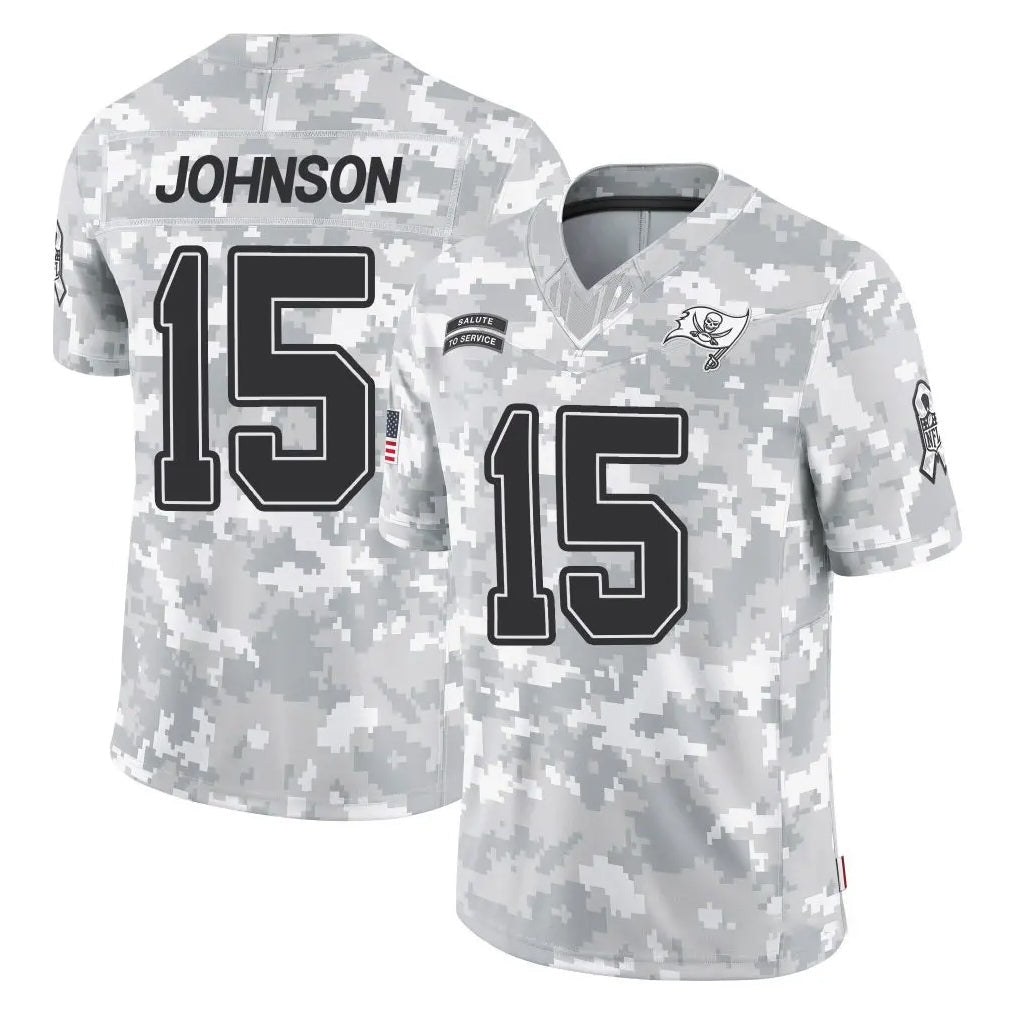 Tlead TB.Buccaneers #15 Tez Johnson Player Arctic Camo Limited Salute To Service Home Game Stitched Jerseys