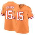 Tlead TB.Buccaneers #15 Tez Johnson Player Orange Throwback Home Game Stitched Jerseys