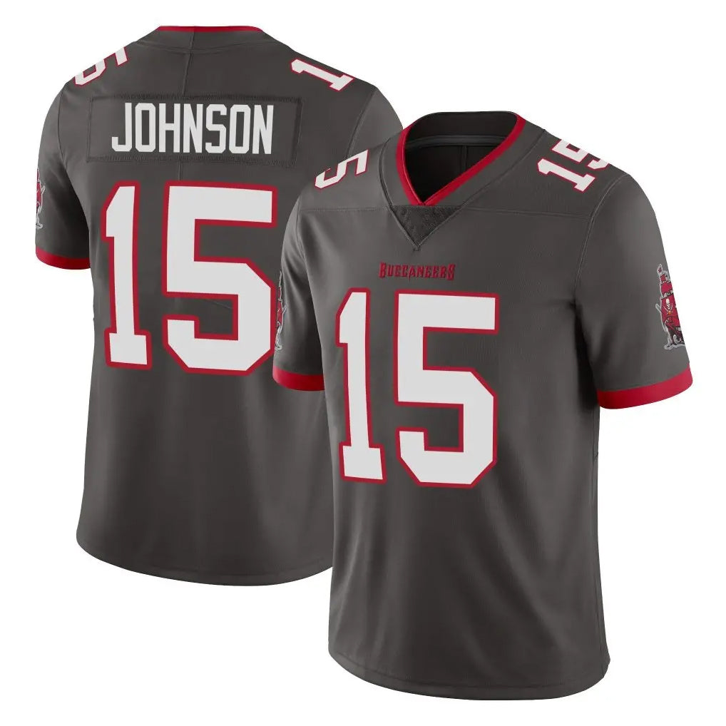 Tlead TB.Buccaneers #15 Tez Johnson Player Pewter Limited Alternate Vapor Home Game Stitched Jerseys