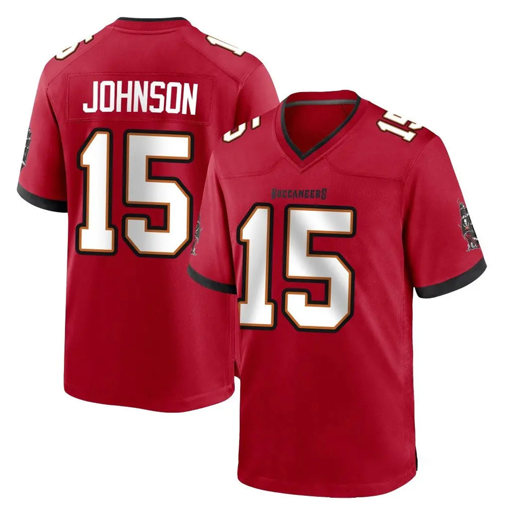 Tlead TB.Buccaneers #15 Tez Johnson Player Red Home Game Stitched Jerseys
