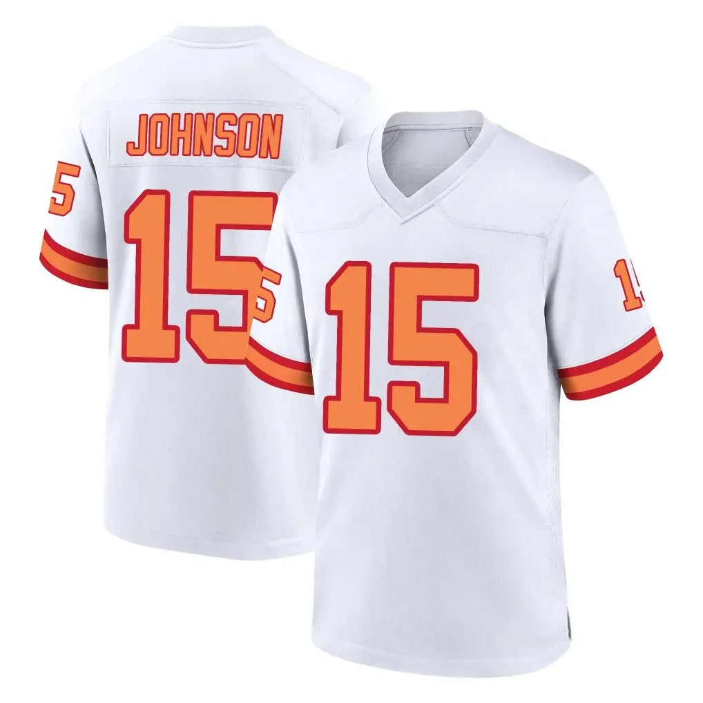 Tlead TB.Buccaneers #15 Tez Johnson Player White '76 Home Game Stitched Jerseys