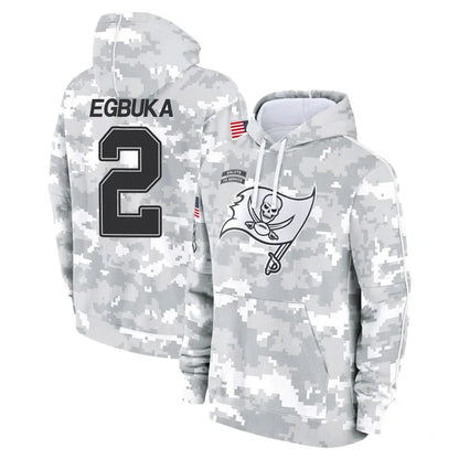 Tlead TB.Buccaneers #2 Emeka Egbuka Player Arctic Camo Limited Salute to Service Pullover Hoodies Game Stitched Jerseys