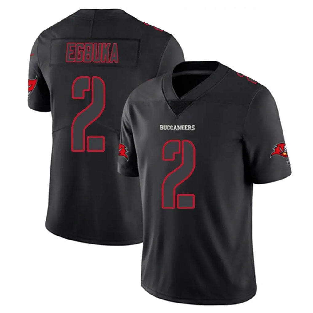 Tlead TB.Buccaneers #2 Emeka Egbuka Player Black Impact Limited Home Game Stitched Jerseys