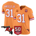 Tlead TB.Buccaneers #31 Antoine Winfield Jr. Player Orange 50th Season Vapor Limited Home Game Stitched Jerseys