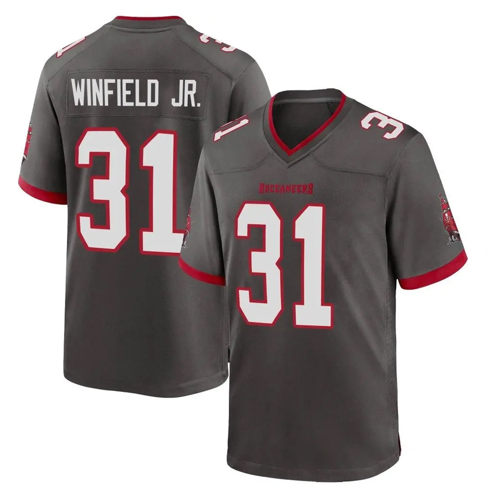 Tlead TB.Buccaneers #31 Antoine Winfield Jr. Player Pewter Alternate Home Game Stitched Jerseys