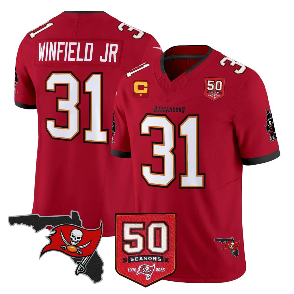 Tlead TB.Buccaneers #31 Antoine Winfield Jr. Player Red Limited 2026 Season Vapor F.U.S.E. Home Game Stitched Jerseys