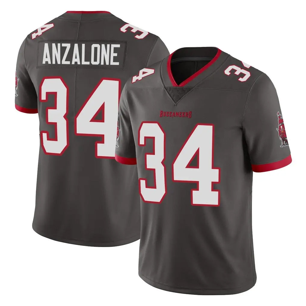 Tlead TB.Buccaneers #34 Alex Anzalone Player Pewter Limited Alternate Vapor Home Game Stitched Jerseys