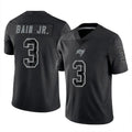 Tlead TB.Buccaneers #3 Rueben Bain Jr. Player Black Reflective Limited Home Game Stitched Jerseys