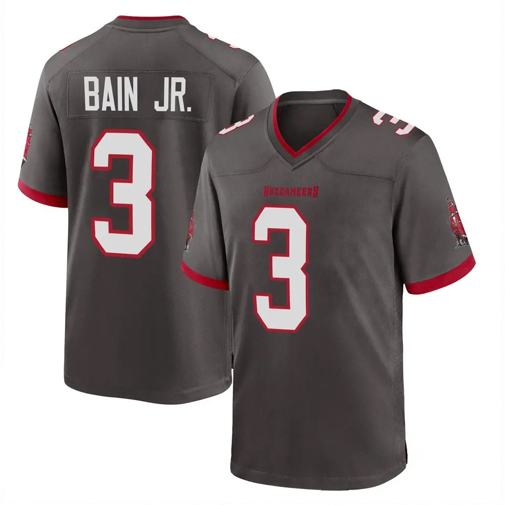 Tlead TB.Buccaneers #3 Rueben Bain Jr. Player Pewter Alternate Home Game Stitched Jerseys