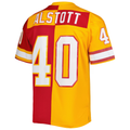 Tlead TB.Buccaneers #40 Mike Alstott Mitchell & Ness OrangeRed 1996 Split Legacy Replica Stitched Puhic Jersey