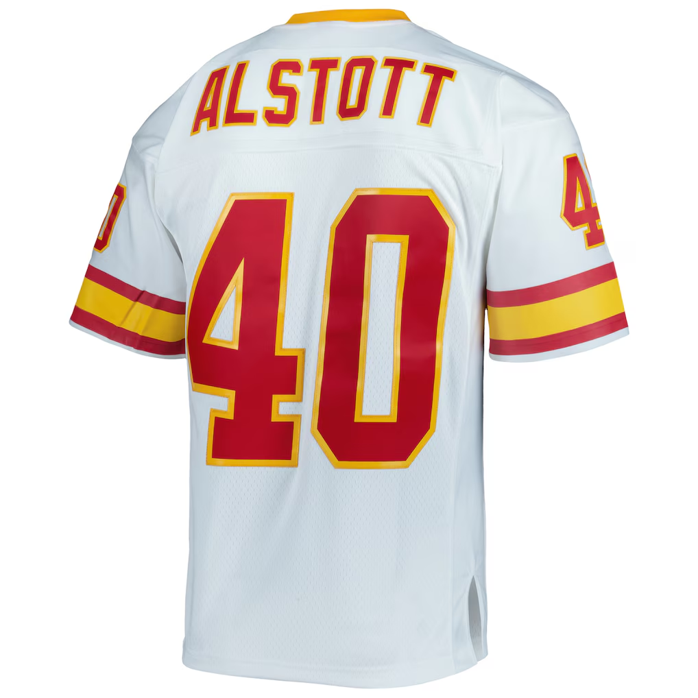 Tlead TB.Buccaneers #40 Mike Alstott Mitchell & Ness White Legacy Replica Stitched Puhic Jersey