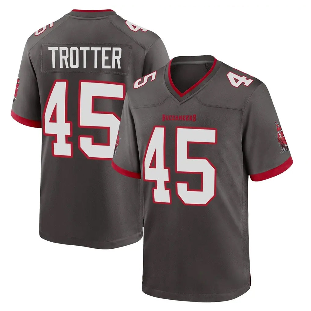 Tlead TB.Buccaneers #45 Josiah Trotter Player Pewter Alternate Home Game Stitched Jerseys