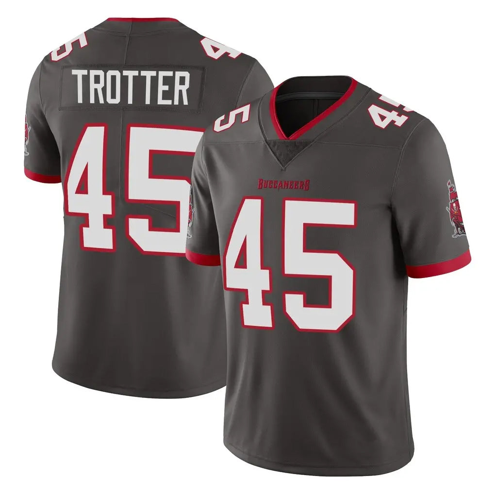 Tlead TB.Buccaneers #45 Josiah Trotter Player Pewter Limited Alternate Vapor Home Game Stitched Jerseys