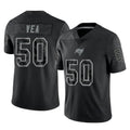 Tlead TB.Buccaneers #50 Vita Vea Player Black Reflective Limited Home Game Stitched Jerseys
